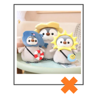 Kawaii knuffel pinguin vis